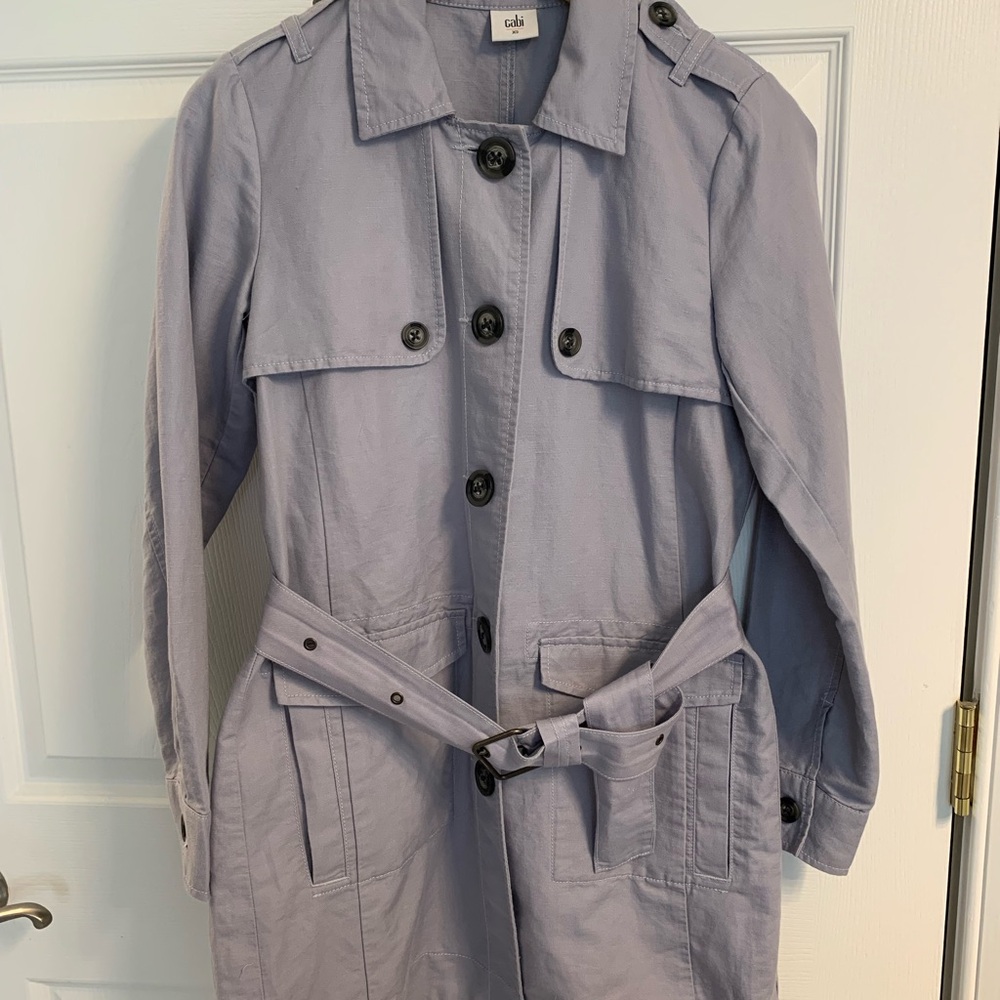 CAbi Tanner Linen Blend Trench Coat Women’s size XS